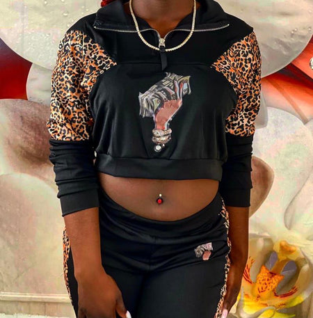 Leapard two pice set