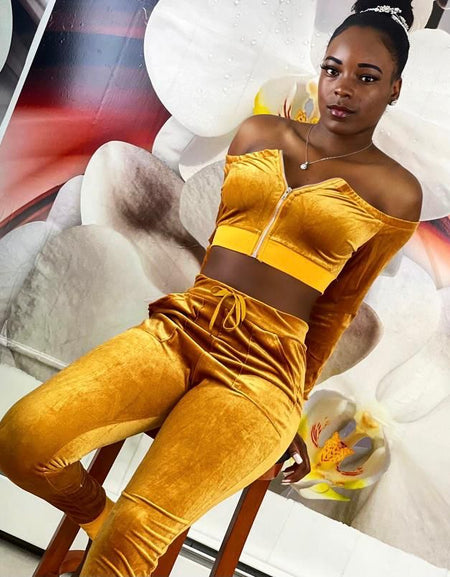 Shoulder casual two piece