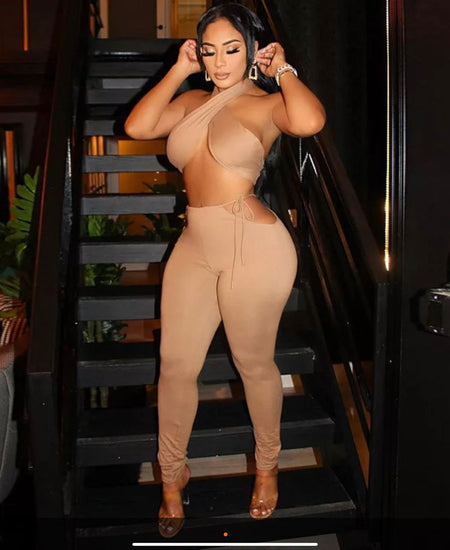 Skin-tight dress nude dress